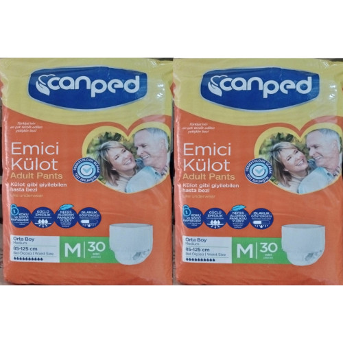 Canped Emici Külot Orta Boy (Medıum) Hasta Bezi 2x30=60 Adet