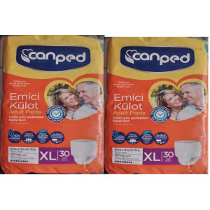 Canped Emici Külot Ekstra Büyük Boy (X-Large) Hasta Bezi 2x30=60 Adet